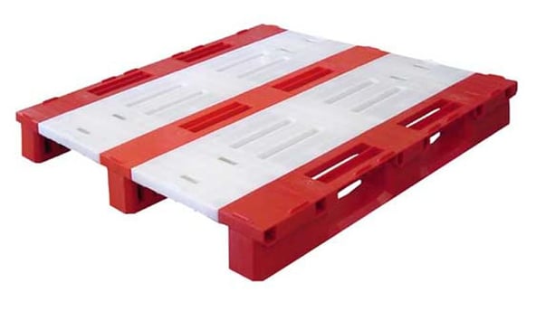 mini pallet plastica rosso e bianco